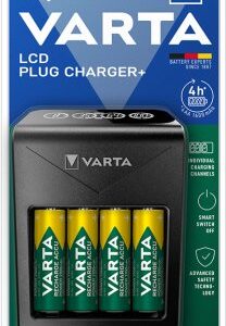 Varta LCD Plug Charger+ Inkl 4st laddbara AA
